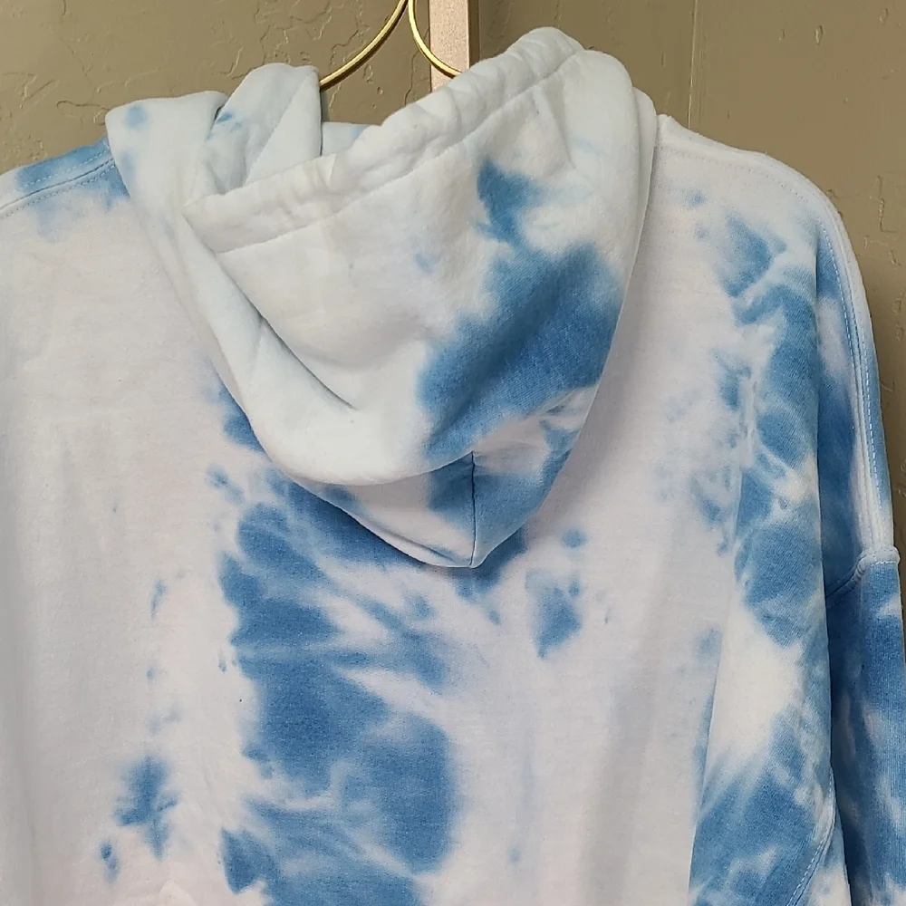 Cup Noodles X Hello Kitty Blue Pink White Tie Dye Cup Noodles Hoodie XL - Picture 9 of 14